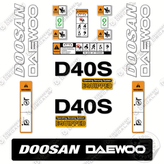 Fits Doosan Daewoo D40S-2 Decal Kit Forklift