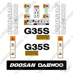 Fits Doosan Daewoo G35S-2 Decal Kit Forklift