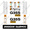 Image of Fits Doosan Daewoo G35S-2 Decal Kit Forklift