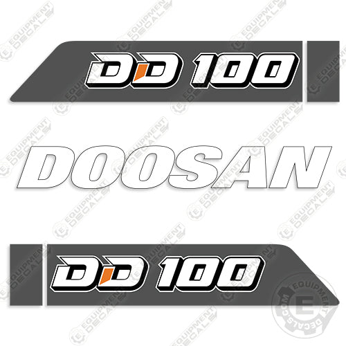 Dd100 Fits Doosan DD100 Dozer Decal Kit – Equipment Decals
