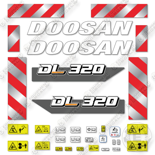 Fits Doosan DL320 7 Decal Kit Wheel Loader