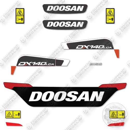 Fits Doosan DX140LCA-5  Decal Kit Excavator