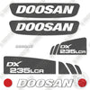 Image of Doosan DX235LCR-3 Decal Kit Crawler Excavator- Aftermarket Kit - NOT GENUINE OEM
