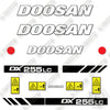 Image of Fits Doosan DX255LC-1  Decal Kit Excavator