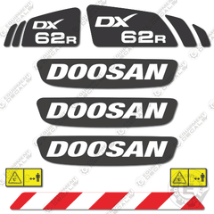 Fits Doosan DX62R-3 Decal Kit Excavator