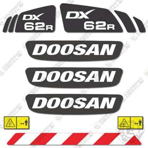Fits Doosan DX62R-3 Decal Kit Excavator