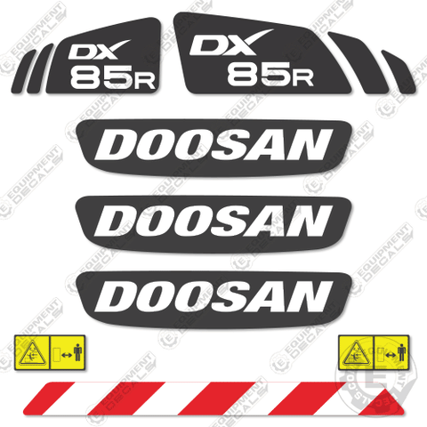 Fits Doosan DX85R-3 Decal Kit Excavator