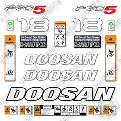 Fits Doosan G18S-5 Decal Kit Forklift