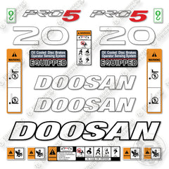 Fits Doosan G20E-5 Decal Kit Forklift