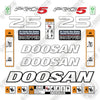 Image of Doosan G25E-5 Decal Kit Forklift- Aftermarket Kit - NOT GENUINE OEM