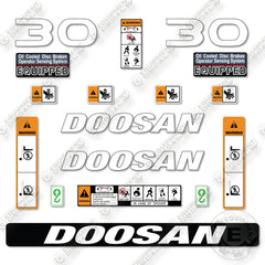 Fits Doosan G30P-7 Decal Kit Forklift