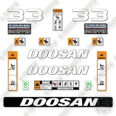 Fits Doosan G33P-7 Decal Kit Forklift