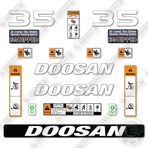 Fits Doosan G35C-7 Decal Kit Forklift