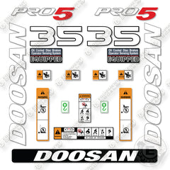 Doosan G35S-7 Decal Kit Forklift - Aftermarket Kit