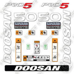 Doosan G50C-7 Decal Kit Forklift - Aftermarket Kit