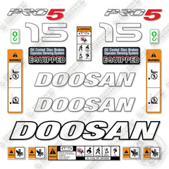 Fits Doosan GC15E-5 Decal Kit Forklift