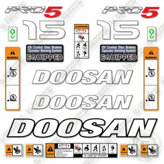 Fits Doosan GC15S-5 Decal Kit Forklift
