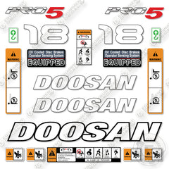 Fits Doosan GC18S-5 Decal Kit Forklift