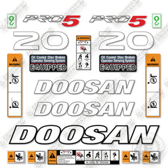 Fits Doosan GC20S-5 Decal Kit Forklift