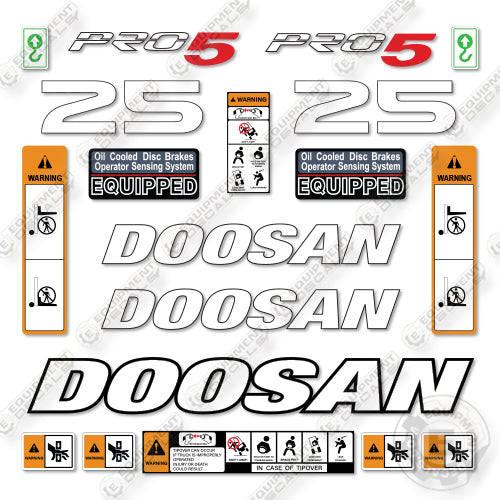 Doosan GC25P-5 Decal Kit Forklift- Aftermarket Kit - NOT GENUINE OEM