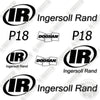 Image of Doosan Ingersoll-Rand P18 Decal Kit Air Compressor- Aftermarket Kit