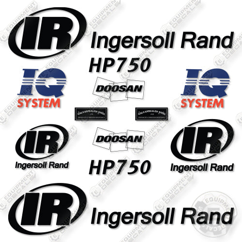 Doosan Ingersoll Rand HP750 Decal Kit Rotary Screw Air Compressor- Aftermarket Kit