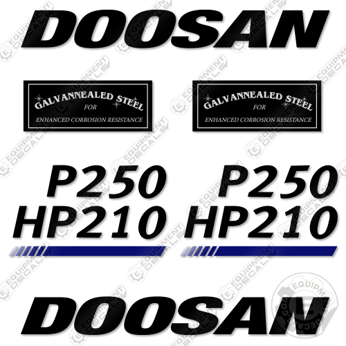 Fits Doosan P250 HP210 Decal Kit Compressor