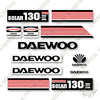 Image of Doosan Solar 130-3 Decal Kit Crawler Excavator -  Aftermarket Kit