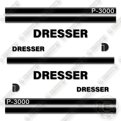 Dresser P-3000 Decal Kit Pneumatic Tire Roller - Aftermarket Kit