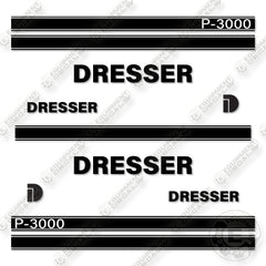 Dresser P-3000 Decal Kit Pneumatic Tire Roller - Aftermarket Kit