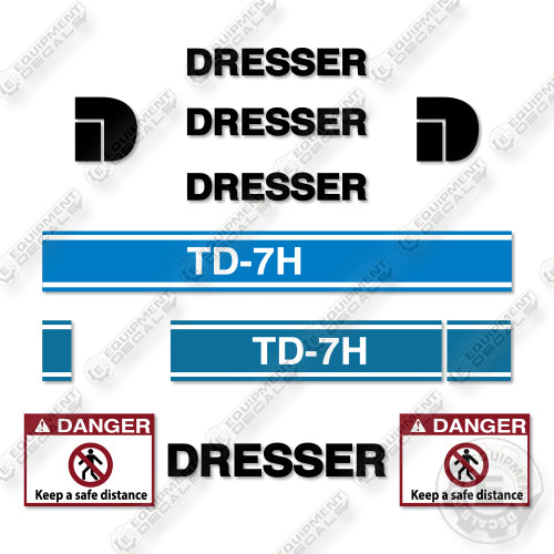 Fits Dresser TD-7H Decal Kit Crawler Dozer