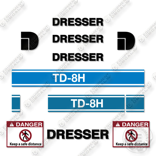 Fits Dresser TD-8H Decal Kit Crawler Dozer