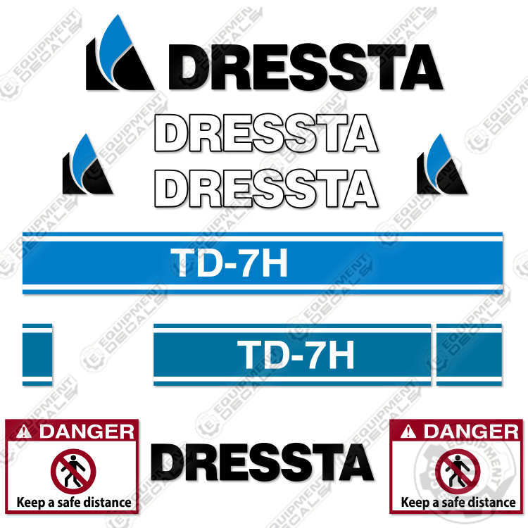 Fits Dressta TD-7H  Decal Kit Crawler Dozer
