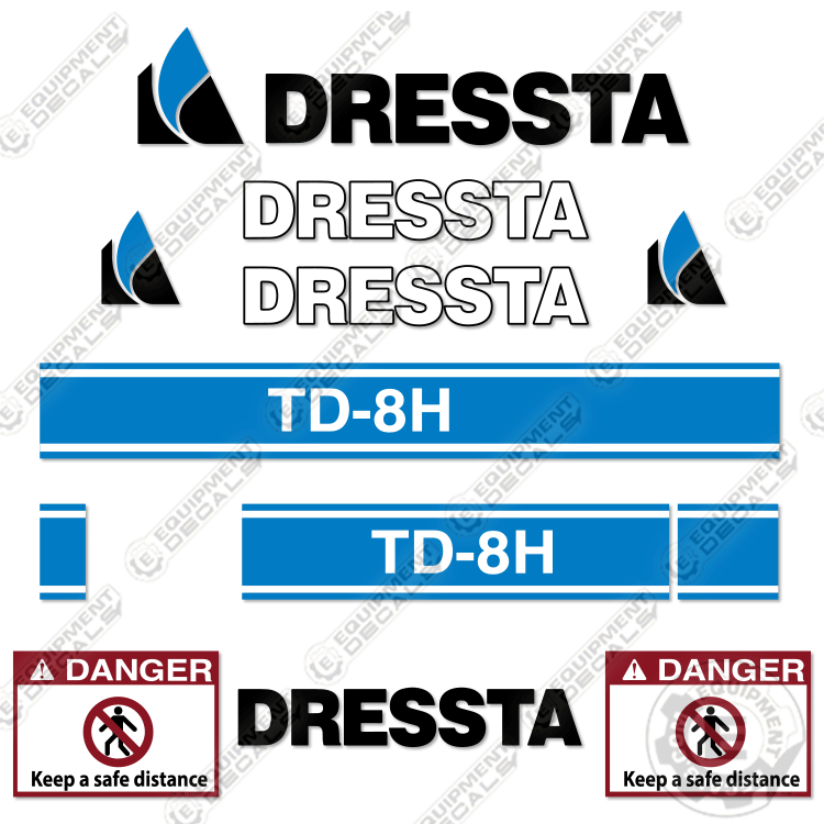 Fits Dressta TD-8H  Decal Kit Crawler Tractor