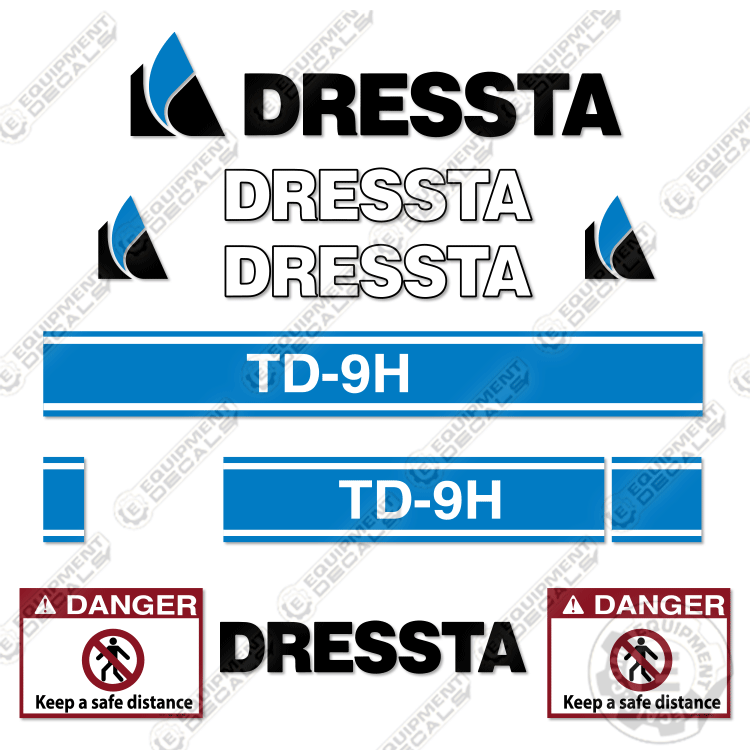 Fits Dressta TD-9H  Decal Kit Crawler Dozer
