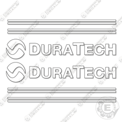 Fits Duratech HD-10 Drum Decal Kit Tub Grinder