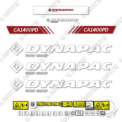 Dynapac CA1400PD Decal Kit Roller
