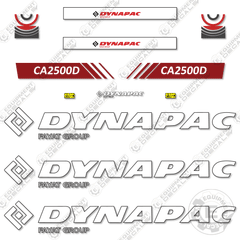 Fits Dynapac CA2500D Decal Kit Roller