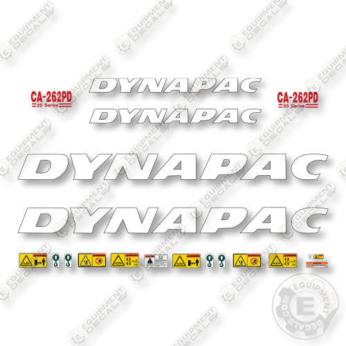 Dynapac CA262 25 Series Decal Kit Smooth Drum Compactor - Aftermarket Kit