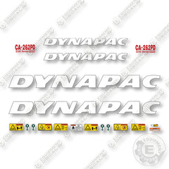 Dynapac CA262 25 Series Decal Kit Smooth Drum Compactor - Aftermarket Kit