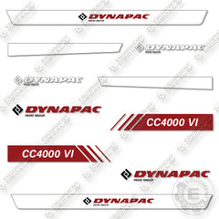 Fits Dynapac CC4000VI Decal Kit Asphalt Roller