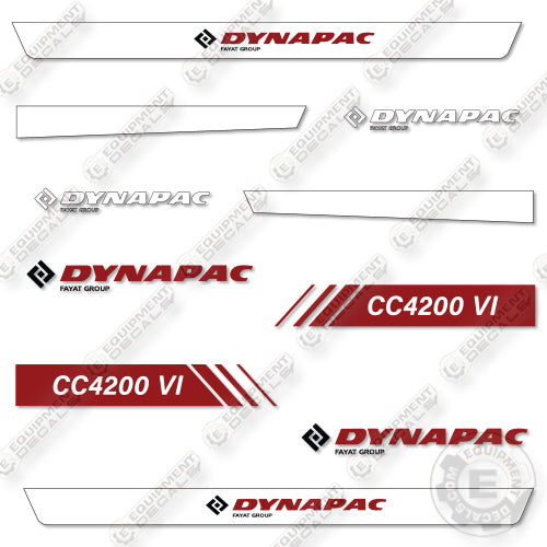 Fits Dynapac CC4200VI Decal Kit Asphalt Roller