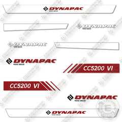 Fits Dynapac CC5200CVI Decal Kit Asphalt Roller