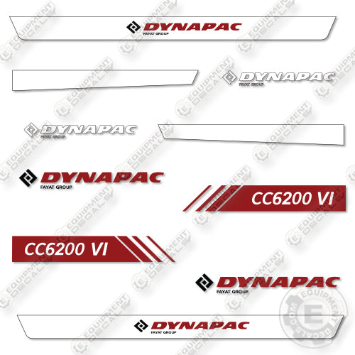 Fits Dynapac CC6200 VI Decal Kit Asphalt Roller
