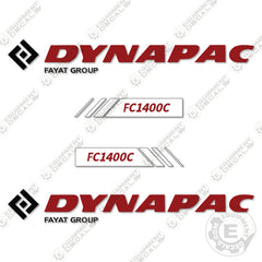 Fits Dynapac FC1400C Decal Kit Roller