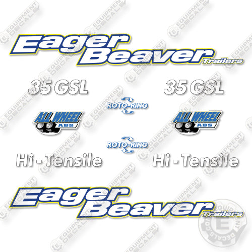 Eager Beaver 35GSL Decal Kit Trailer - NEW STYLE!