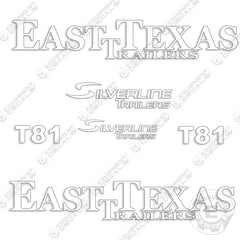 Fits East Texas Trailers T81 Decal Kit