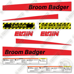 Fits Elgin Broom Badger Decal Kit Street Sweeper - Style 1!