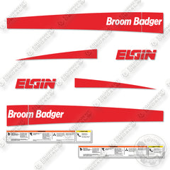 Fits Elgin Broom Badger Decal Kit Street Sweeper - Style 2!