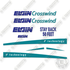 Fits Elgin Crosswind Technology Decal Kit Air Sweeper